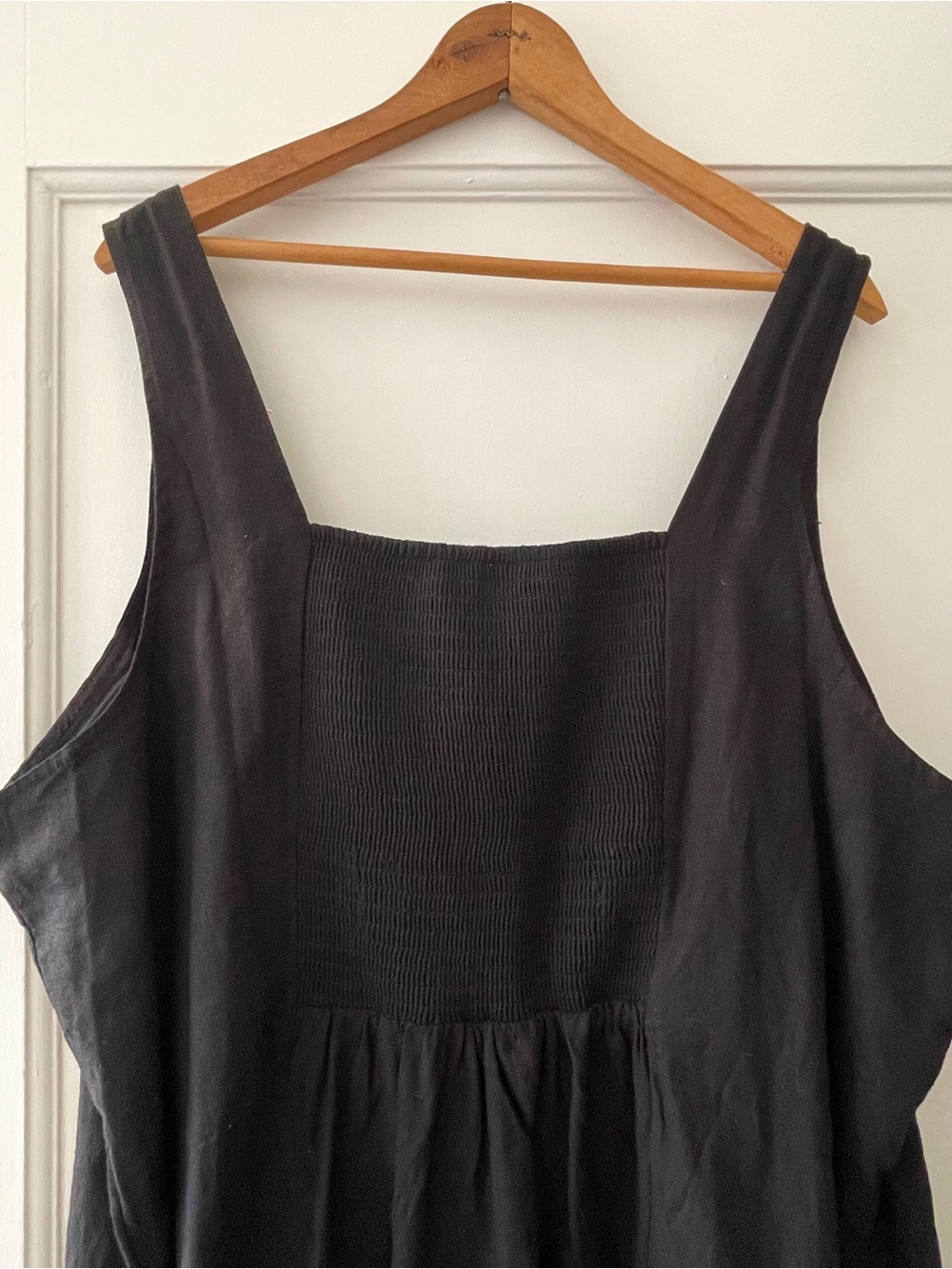 NWT Old Navy Black Sleeveless Linen Blend Midi Dress | Sz 4X